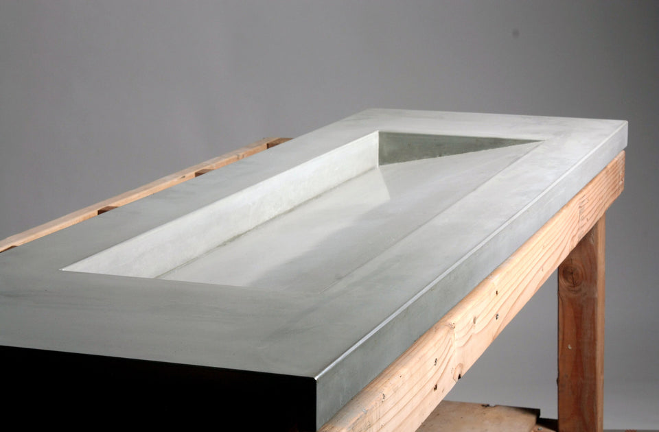 Concrete Ramp Sink with Slot drain, Color: Mercury