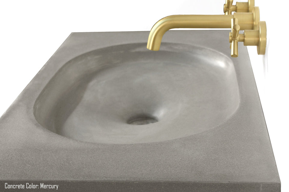 Concrete Oval Basin Sink, Handmade UHPC, Fiberglass Reinforced, Waterproof, Customizable sink, Modern Luxury Bathroom Ideas, interior design